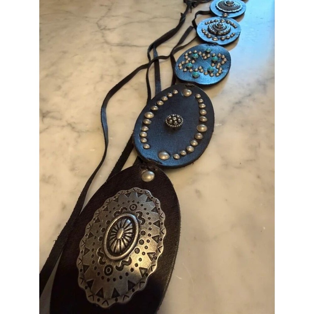 NEW Urban Outfitters Studded Boho Leather Tie Belt Small/Medium
